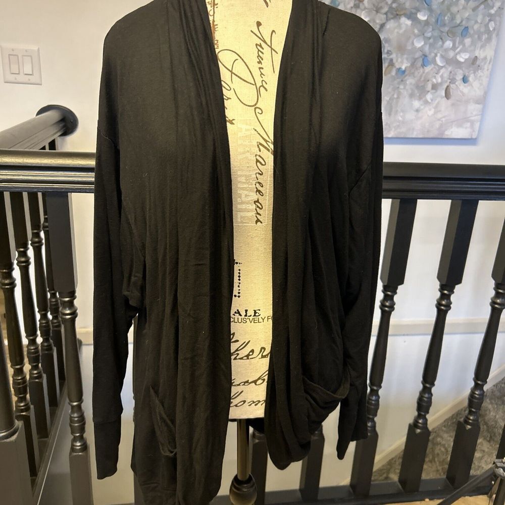 MNY MARC NEW YORK PERFORMANCE Womens Black Long Sleeve Sweater 2X